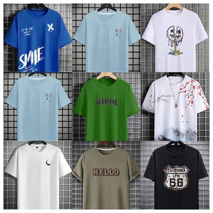 T-shirt a maniche corte da <span class=keywords><strong>uomo</strong></span>, nuova collezione Estate 2023, <span class=keywords><strong>di</strong></span> <span class=keywords><strong>tendenza</strong></span>, in seta ghiaccio e cotone, <span class=keywords><strong>abbigliamento</strong></span> <span class=keywords><strong>uomo</strong></span> - Product Image 1