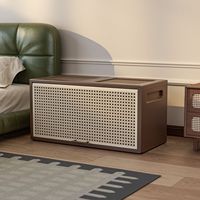 Armoire pliable multi-taille de grande capacité Boîte de rangement pliable rétro Armoire de rangement pliable amovible classique Salon