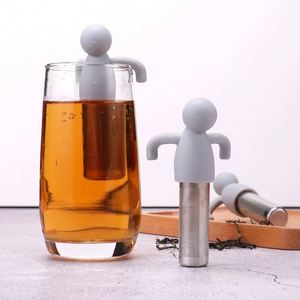 Colador de té a granel de acero inoxidable con forma divertida de hombre, filtro de té, infusor de té, ideal para venta al por mayor. - Product Image 2