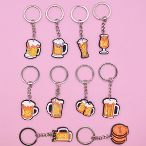 Mogon Hot Selling PVC Soft Glue Creative Cartoon Key Chain Cheers for Summer Gift Pendant for Wholesale