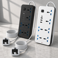 Multiprise industrielle sur mesure 2m 2000W 6 prises universelles avec ports USB Type-C et interrupteur de contrôle