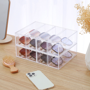 Occhiali trasparenti custodia un pezzo con 4 cassetti acrilico occhiali da sole Display Organizer scatola di immagazzinaggio multiuso Organizer <span class=keywords><strong>Box</strong></span> - Product Image 4