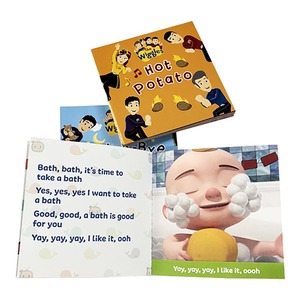 Impression de livre cartonné personnalisé avec des chants de berceuse |   Papier imprimé offset avec reliure cousue <span class=keywords><strong>pour</strong></span> histoires de lecture Montessori, usine OEM - Product Image 3
