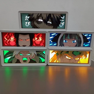 Lampe de chevet Roronoa Zoro Lightbox RGB avec rétroéclairage, piles 3AA, connexion USB-C, lampe de table 3D en papier découpé, thème anime. - Product Image 1