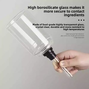 Bộ pha cà phê bằng thủy tinh borosilicate 5 ly, kiểu cổ điển, di động, sử dụng chân không, thủ công, dành cho nhà và văn phòng. - Product Image 4