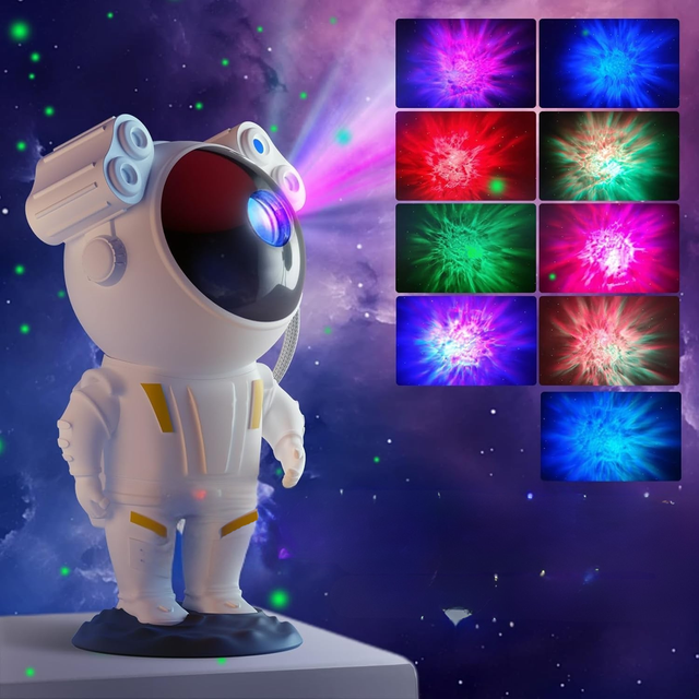 Factory OEM Astronaut Starry Projector RGB 8 Colors Nebula Effect Space galaxy Projector Lamp for Kids Boys Game Room Decor