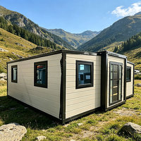 Maison conteneur extensible à double aile de 20 et 40 pieds, design moderne, 2 à 4 chambres, style ferme résidentielle, bâtiment préfabriqué