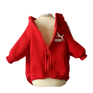 छोटे बड़े कुत्ते जिपर हिपस्टर हुडी अक्षर प्रिंट गर्म विधि, भालू कुत्ते बिल्ली के पालतू वस्त्र की आपूर्ति - Product Image 4