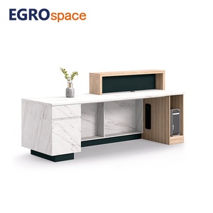 ERGOspace gaya Modern orang putih Alat hitung Kecantikan bahan kayu desain standar meja Penerimaan - Product Image 6
