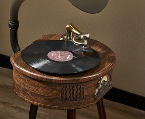 Gramophone rétro en bois Mvlody Factory, boîte à musique vintage antique, haut-parleur stéréo, tourne-disque, lecteur de disques vinyles, phonographe - Product Image 6