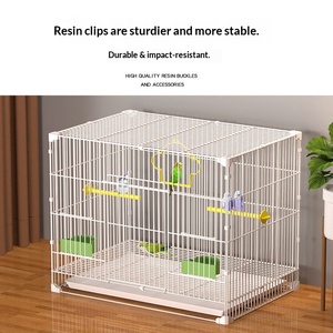 Cage <span class=keywords><strong>à</strong></span> oiseaux <span class=keywords><strong>de</strong></span> luxe surdimensionnée pour perroquet, en <span class=keywords><strong>fil</strong></span> <span class=keywords><strong>de</strong></span> <span class=keywords><strong>fer</strong></span>, motif floral, anti-évasion, avec fermeture <span class=keywords><strong>à</strong></span> boucle - Product Image 5