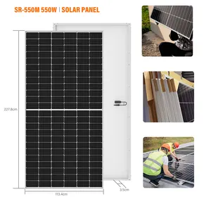 Inverter tenaga surya Hybrid Off Grid, sistem daya surya 5000W 5kW 10kW 20kW biaya sistem energi Panel surya untuk rumah di Eropa