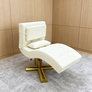 เตียงต่อขนตา Unirelax รุ่นขายดี พับได้ ปรับเอนนอนได้ สีขาว หรูหรา พร้อมชุดเก้าอี้ทำผม - Product Image 3