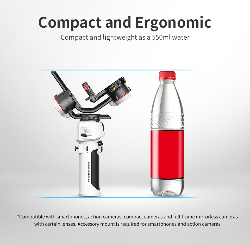Zhiyun guindaste m3, estabilizador de cardan de mão de 3 eixos, para  câmeras sem espelho, sony a7iii a6600 gopro hero10/9/8, iphone 13 12 pro  max| Alibaba.com