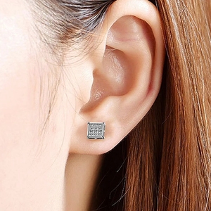 Factory Wholesale Stainless Steel Magnetic Ear Clips Gold <b>Silver</b> Multiple Sizes Sparkling Zirconia <b>Stud</b> <b>Earrings</b> for Women Gifts - Product Image 3