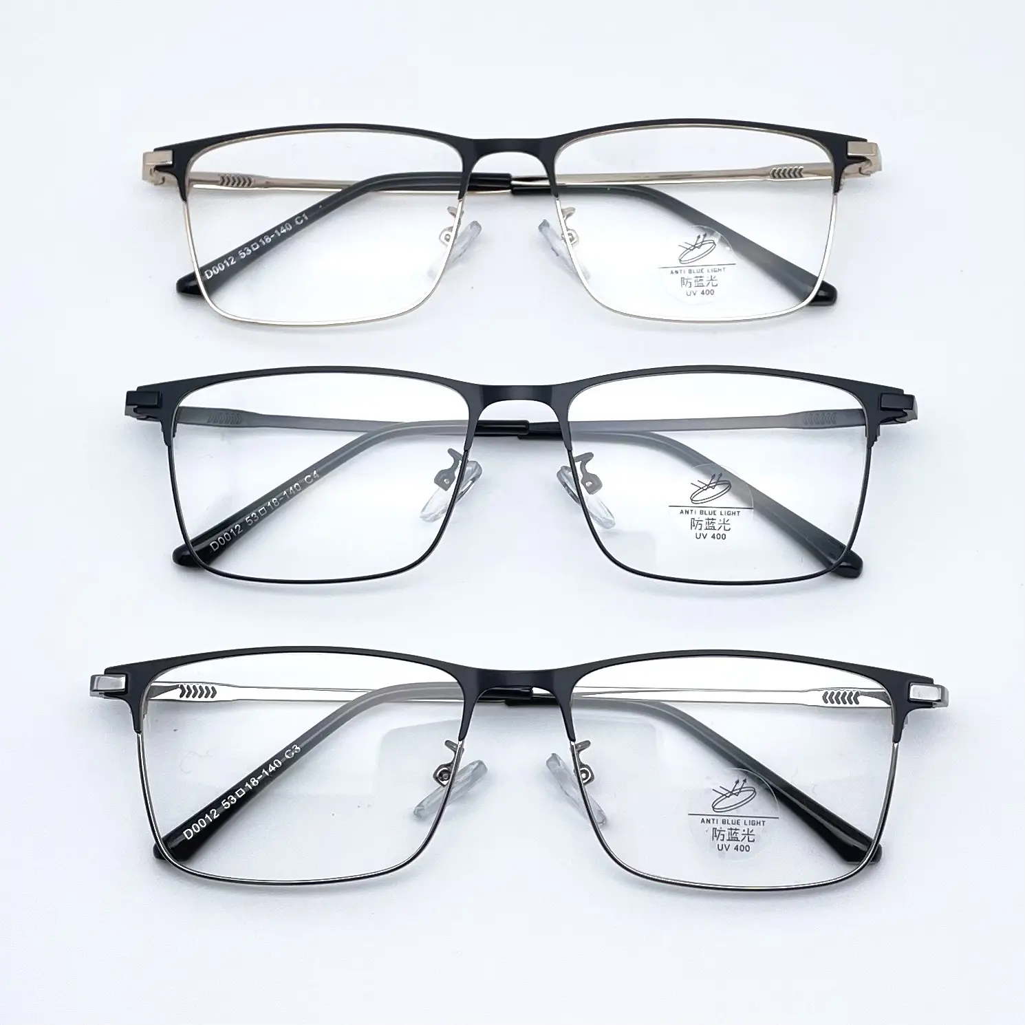 Vente en gros de lunettes à monture métallique pour homme Montures optiques pour lunettes Lunettes Montures de lunettes Lunettes