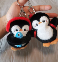 Breloque de sac à dos Pingouin bavard, petit pingouin mâle en peluche, porte-clés pour sac à dos, décoration d'appoint pour sac à dos