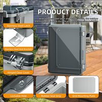 Boîte de distribution en plastique étanche pour extérieur, boîte de jonction résistante aux intempéries avec accessoires complets pour la vidéosurveillance et l'utilisation électrique