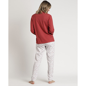 ADMAS GARDEN Essence Life Ensemble de pyjama pour femme Manches longues Taille élastique Fermeture à cordon Logo personnalisable Spandex Respirant - Product Image 3