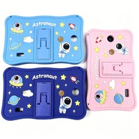 Tablet Infantil Android MTK de 7 Pulgadas, 4GB+128GB, con Funda de Silicona 3D de Astronauta y Soporte, Resistente a Caídas, con Logotipo Personalizado