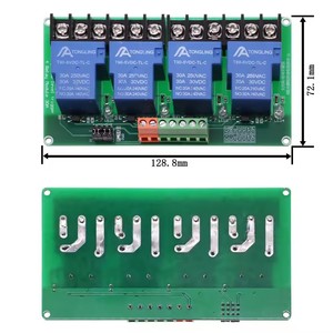 1 Way 2 <strong>4</strong> channel <strong>relay</strong> <strong>module</strong> 30A with optocoupler isolation 5V 12V 24V supports high and low trigger with Guide Rail - Product Image 5