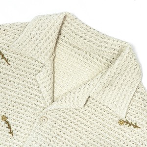 Ainear bán buôn tùy chỉnh thiết kế logo OEM & ODM Ngắn Tay Áo polo cổ áo thêu nam 100% cotton dệt kim Crochet Áo len - Product Image 2