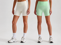 Short de sport pour femme, couleur unie, doux, avec poches latérales, pour le cyclisme, l'entraînement complet, le jogging, la taille haute, le yoga