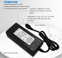 Chargeur de batterie Li-ion Fuyuan Ce Ukca Ebike 42V 2A, chargeur de scooter 36V 42V 2A