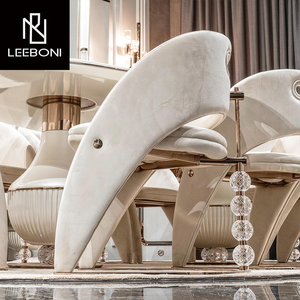 Fabrication de meubles de salle à manger design classique Chaises de salle à manger de luxe personnalisées longues 260 cm <span class=keywords><strong>Table</strong></span> à manger en marbre faite à la main - Product Image 6