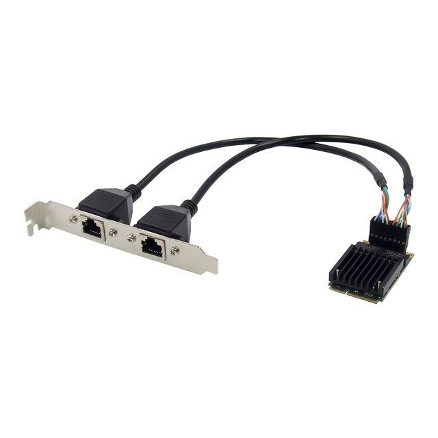 MEO Mini PCIe Dual Gigabit Ethernet Card 2 100/1000M LAN Ports Inter Chipset 82583+AMS1182E Made China/Guatemala Stock
