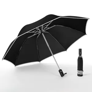 באופן מלא אוטומטי הפוך מתקפל קיפול מטרייה מותאם אישית לוגו פרסום מטרייה