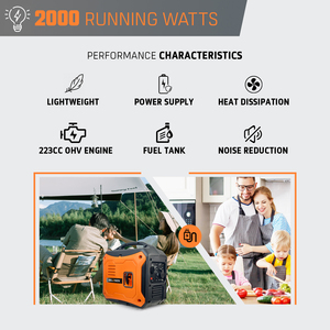 Generator Bensin 2kW Silent 152F 98CC 3.5kva Generator Bensin Silent 2 Kva Generator Bensin Silent Inverter Stromerzeuger - Product Image 5