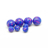 Lotto rotondo opale nero sintetico 8mm bianco rosa blu nero fuoco perline opale sciolte