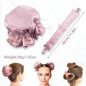 Rouleaux à cheveux sans chaleur en satin, oreiller à rouleaux doux, <span class=keywords><strong>bandeau</strong></span> <span class=keywords><strong>magique</strong></span> sans chaleur, rouleaux à cheveux en satin sans chaleur, rouleaux à cheveux en soie satinée sans chaleur - Product Image 2