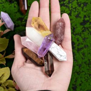 Cristal Natural al por Mayor, Torre de Doble Punta, Artesanía Tallada Ecológica, Piedra Preciosa de Fengshui, Regalo para la Habitación - Product Image 4