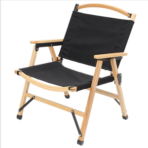 Chaise de plage pliante personnalisée, portable, en bois courbé, chaise longue noire pour la plage - Product Image 3