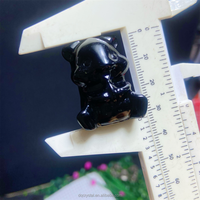 Vente en gros de mini hamster souris en obsidienne sculptée à la main en cristal naturel de 3cm pour la décoration et la vente