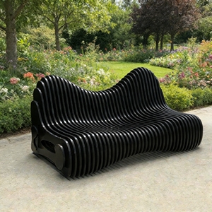 เก้าอี้พักผ่อนไม้ทรงหลายเหลี่ยม Y509 สำหรับกลางแจ้ง ดีไซน์ทันสมัยแบบหลายชั้น เหมาะสำหรับพักผ่อน รอคิว ใช้ได้ในโรงแรม สวน และลานบ้าน - Product Image 4