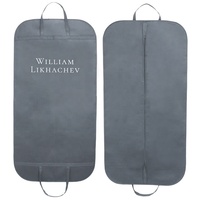 Housse de protection pour robe en tissu non tissé écologique, avec impression de logo personnalisé et poignée