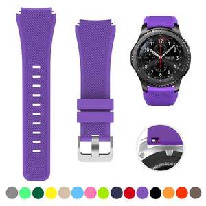 Bracelet silicone pour Samsung galaxy watch <span class=keywords><strong>3</strong></span> <span class=keywords><strong>46mm</strong></span> Gear S3 Frontier amazfit bip/<span class=keywords><strong>active</strong></span> 20/22mm <span class=keywords><strong>Huawei</strong></span> watch <span class=keywords><strong>gt</strong></span> 2/2e 42mm - Product Image 2