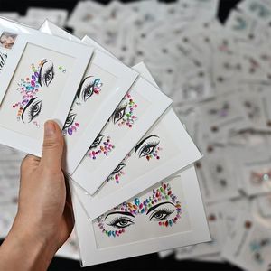 Gemas Faciales, Joyas Faciales, Cristales Faciales, Joyas Corporales, Pegatinas de Cristal de Estrás para Festivales, Fiestas, Tatuajes Temporales - Product Image 2