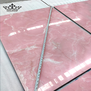 Pierre d'onyx rose polie de luxe GOLDTOP translucide pour murs décoratifs lumineux et zones de réception de spa haut de gamme - Product Image 5