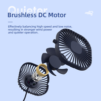 Mini ventilateur de bureau/table portable USB en plastique à commande mécanique, 3 vitesses, silencieux, pour utilisation en extérieur, voiture, camping-car