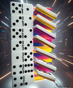 प्रीमियम 2-लेयर कस्टम काले और सफेद लैमिनेटेड ऐक्रेलिक डोमिनोज़ सेट बच्चों और वयस्क पहेली बोर्ड गेम थोक - Product Image 6