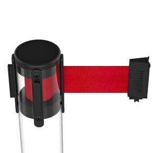 Tiang Pembatas Antrian Plastik Transparan LED dengan Sabuk Retractable untuk Pengendalian Kerumunan - Product Image 3