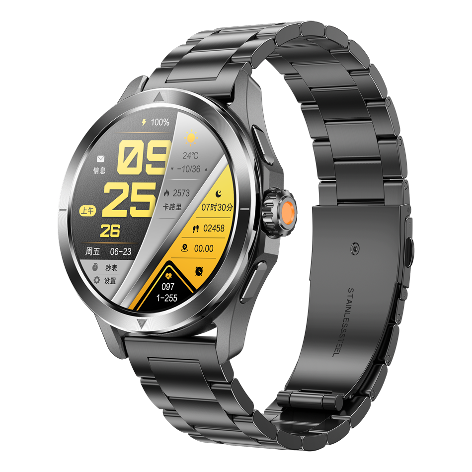 Gun Black+ Steel Strap