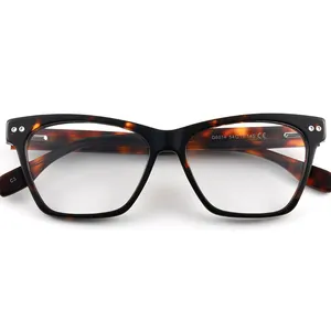 G6014 사용자 정의 2023 새로운 디자인 안경 프레임 남성 여성 유행 고양이 눈 두꺼운 수제 아세테이트 광학 안경 프레임