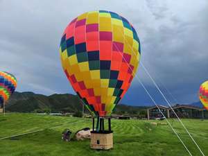 Mongolfiera con display esterno con luci a led e soffiatore - Product Image 3