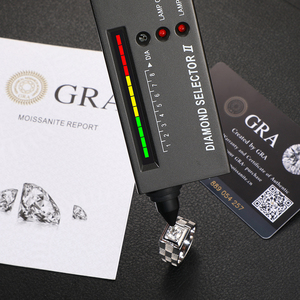 Dropshipping 웨딩 쥬얼리 화이트 골드 도금 925 스털링 실버 <span class=keywords><strong>1ct</strong></span> VVS Moissanite 다이아몬드 약혼 밴드 반지 - Product Image 4