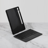 Casing pelindung Keyboard Samsung, braket magnetik Samsung Tab S9 Fe S8 A8 A9 dengan casing Keyboard nirkabel